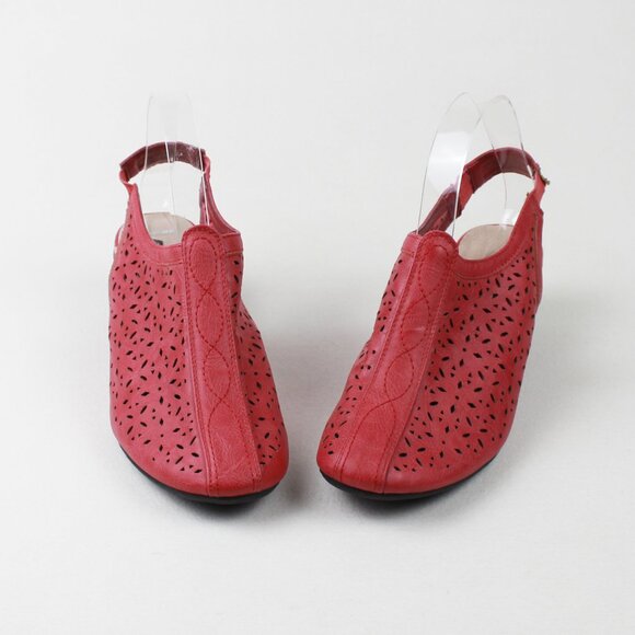ALIA Perforated Leather Slingback Sandals - Picture 5 of 16